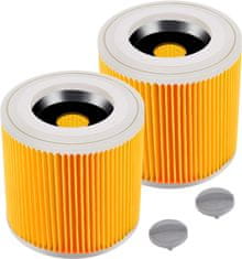 shumee 2 x Zračni filter za KARCHER WD2 WD3 WD 2 3 SE 4001 6.414-552.0 - poln