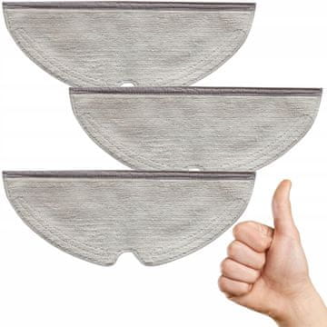 shumee Mop za Roborock S50 S51 S55 S5 max S6 S6 max Q7 mikrovlaken SET 3 kos.