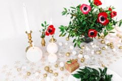 shumee Mat sveča v obliki kroglice, bela, 6 cm (1 paket / 10 kosov)