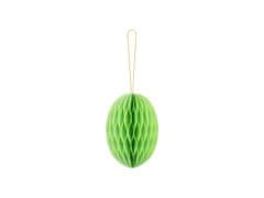 PartyDeco Papirna dekoracija iz satja, jajčka, svetlo zelena, 12 cm