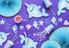 PartyDeco Okusne okrasne rozete, svetlo modre (1 paket / 3 kosi)