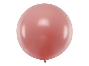 PartyDeco 1 m okrogel balon, pastelna divja vrtnica
