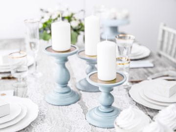 shumee Klubska sveča, mat, bela, 12 x 6 cm (1 paket / 6 kosov)