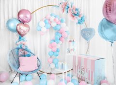 PartyDeco Okusne okrasne rozete, svetlo modre (1 paket / 3 kosi)
