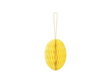 PartyDeco Papirna dekoracija iz satja, jajčka, rumena, 12 cm
