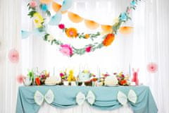 PartyDeco Papirnata dekoracija Zajček s satjem, roza, 30 cm