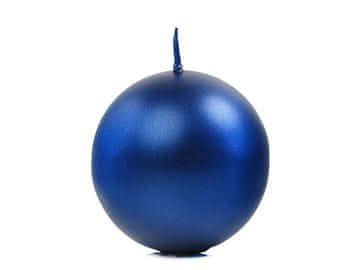 PartyDeco Kovinska kroglasta sveča, granat, 6 cm (1 paket / 10 kosov)