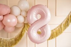 shumee Folija balon številka ''8'', 72 cm, svetlo roza (1 karton / 50 kosov)