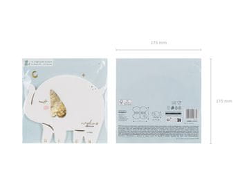 shumee Prtički v obliki slona, 16x13,5 cm, beli (1 škatla / 12 paketov) (1 paket / 12 kosov)