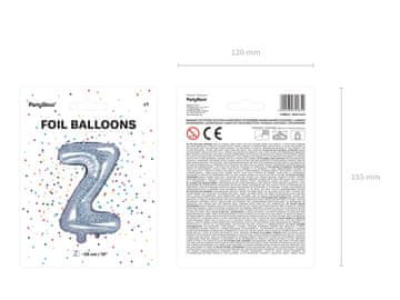 PartyDeco Folija balon s črko ''Z'', 35 cm, holografski (1 karton / 50 kosov)