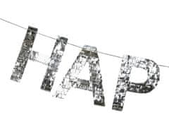 shumee Transparent za rojstni dan, 2,2 m, srebrn