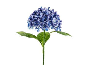 PartyDeco Umetna roža - Premium hortenzija, 69 cm, temno modra