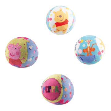 Denis Plišasta žoga Winnie/Peppa 10cm 24 kosov/dp