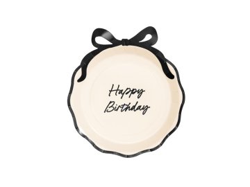 shumee Papirnati krožniki za rojstni dan z pentljo, mešani, 24 cm (1 paket / 6 kosov)