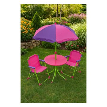 Denis Dj. vijolično-rožnata vrtna garnitura, 4-delna