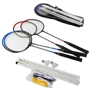 Denis Set za badminton s 4 loparji, 2 žogicami in mrežo