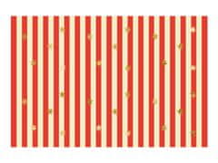 PartyDeco Papirnat prt Črte z zvezdicami, mešan, 180 x 120 cm