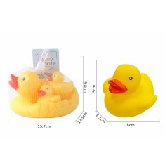 Denis PVC vinilna račka z BB piščalko, 4/1 set