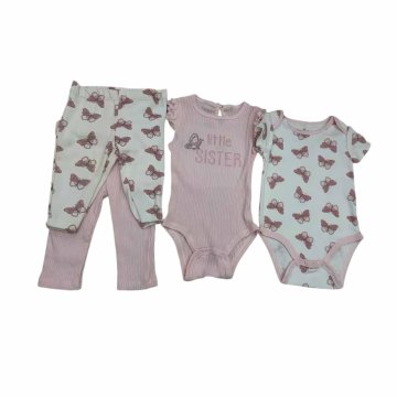 Denis Oblačila za dojenčke, komplet 4/1, 0-12 mesecev, roza kolekcija