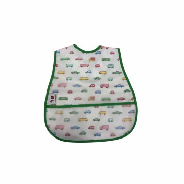 Denis Otroški slinček, bombaž+eva, belo-zelena