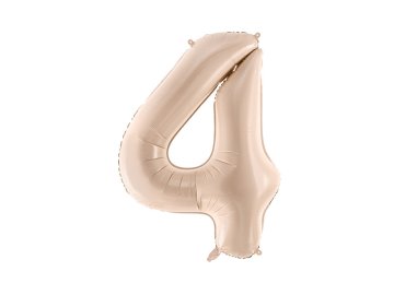 shumee Folija balon številka ''4'', 72 cm, temno bež