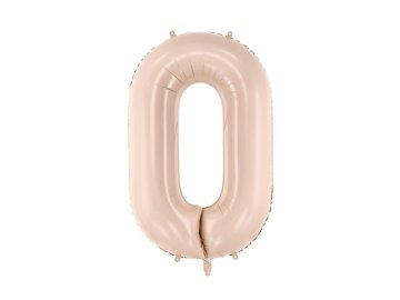 shumee Folija balon številka ''0'', 72 cm, temno bež