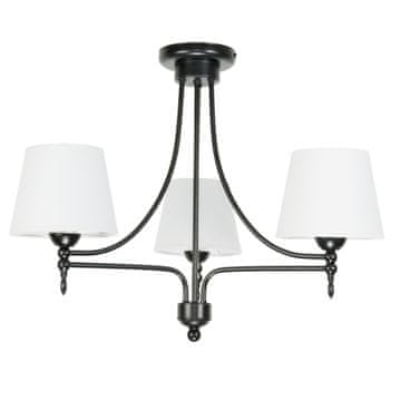 shumee Bela stropna viseča svetilka s črnim senčnikom ARTURO NEGRO 11-992