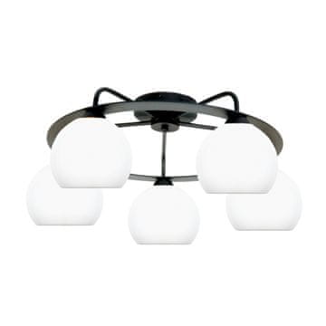 shumee Črna stropna svetilka z belim senčnikom VIOLETTA 14-150