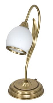 shumee Patina namizna svetilka z belim senčnikom MARKOS WHITE 116B