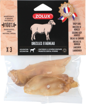 shumee ZOLUX - Naravni pasji priboljški Jagnječja ušesa - 3 kosi.