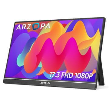 Arzopa Prenosni monitor 43,9 cm (17,3) A1 M 1920x1080 IPS 5ms HDMI-Mini USB-C Zvočniki NTSC72% 6800K