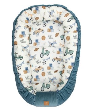 shumee Bambusov otroški kokon - Retro fantje, zelen