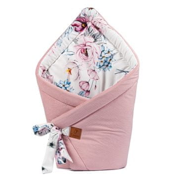 shumee Bambusova otroška pletenina - Cvetoče poletje, roza