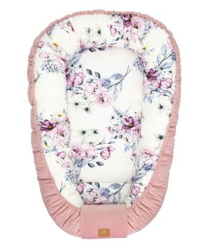 shumee Bambusov otroški kokon - Cvetoče poletje, roza