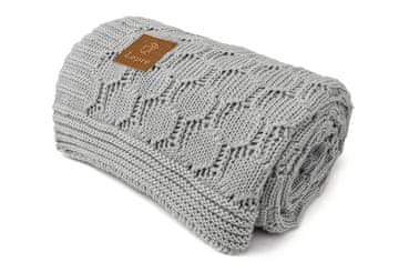 shumee Odeja iz bambusa z odprtinami 80x100, siva