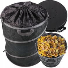 shumee ZLOŽLJIV KOŠ ZA LISTE, TRAVO, VRTNE ODPADKE, VELIK, OJAČAN, 172 L