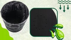 shumee ZLOŽLJIV KOŠ ZA LISTE, TRAVO, VRTNE ODPADKE, VELIK, OJAČAN, 172 L