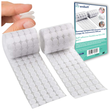 shumee SAMOLEPILJNI VELCRO Z LEPILNIMI KOLESI 18 MM, 250 KOSOV