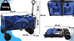 shumee ZLOŽLJIV VRTNI VOZIČEK ZA PLAŽO ZA PREVOZ 100 kg