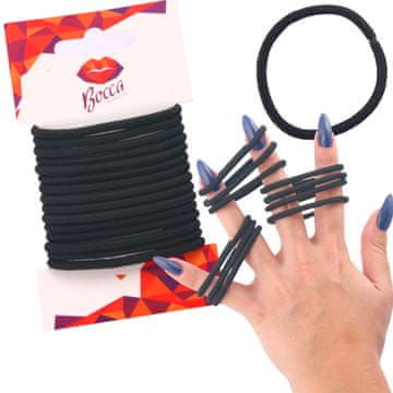 shumee Bocca Beauty gumice za lase, 15 kosov, črne