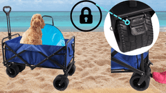 shumee ZLOŽLJIV VRTNI VOZIČEK ZA PLAŽO ZA PREVOZ 100 kg