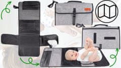 shumee PREVIJALNA PODLOGA ZA DOJENČKE, POTOVALNA PREVIJALNA MIZA, ZLOŽLJIV ORGANIZER