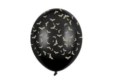 PartyDeco Baloni 30 cm, netopirji, pastelno črni (1 paket / 50 kosov)