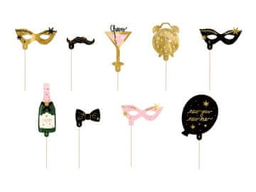 shumee Rekviziti za fotografiranje Let's Party, mešani (1 škatla / 50 paketov) (1 paket / 9 kosov)
