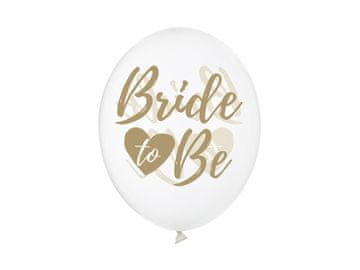 PartyDeco Baloni 30 cm, nevesta, kristalno prozorni (1 paket / 50 kosov)