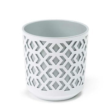shumee Etno cvetlični lonec belo-siv 19xh20 cm