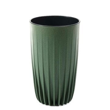 shumee Ogoljen visok ECO leseni cvetlični lonec, zelen