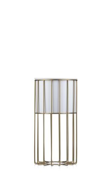 shumee Moderno stojalo za rože 42 zlato belo LOFT