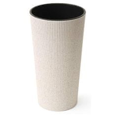 Home Urbanika ECO leseni cvetlični lonec bel v57 cm