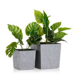 shumee Betonski cvetlični lonec Flore Grey h25x25 cm